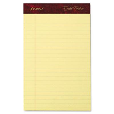 View larger image of Gold Fibre Writing Pads, Narrow Rule, 50 Canary-Yellow 5 X 8 Sheets, 4/pack
