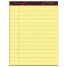 Gold Fibre Quality Writing Pads, Narrow Rule, 50 Canary-Yellow 8.5 X 11.75 Sheets, Dozen