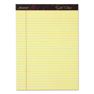 View larger image of Gold Fibre Writing Pads, Wide/legal Rule, 50 Canary-Yellow 8.5 X 11.75 Sheets, 4/pack