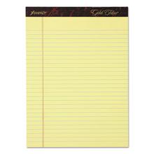 Gold Fibre Writing Pads, Wide/legal Rule, 50 Canary-Yellow 8.5 X 11.75 Sheets, 4/pack