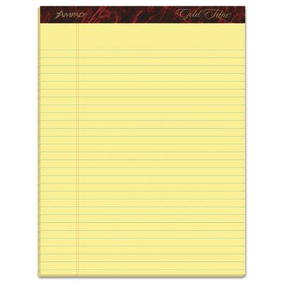 View larger image of Gold Fibre Quality Writing Pads, Wide/legal Rule, 50 Canary-Yellow 8.5 X 11.75 Sheets, Dozen
