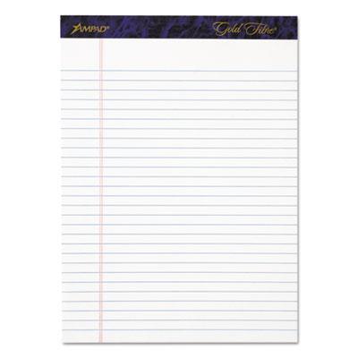 View larger image of Gold Fibre Writing Pads, Wide/legal Rule, 50 White 8.5 X 11.75 Sheets, 4/pack