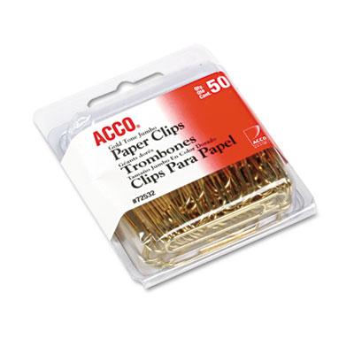 View larger image of Gold Tone Paper Clips, Jumbo, Smooth, Gold, 50/Box