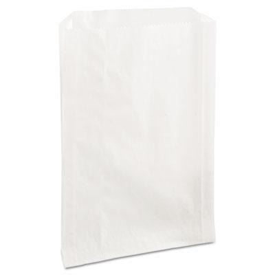 View larger image of Grease-Resistant Single-Serve Bags, 6.5" x 8", White, 2,000/Carton