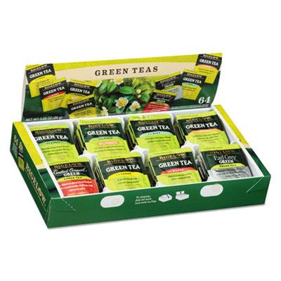 View larger image of Green Tea Assortment, Individually Wrapped, Eight Flavors, 64 Tea Bags/Box