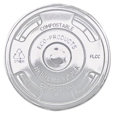 View larger image of GreenStripe Renewable and Compost Cold Cup Flat Lids, for 9-24 oz, 100/Pack, 10 Packs/Carton