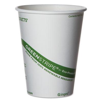 View larger image of GreenStripe Renewable and Compostable Hot Cups - 12 oz,  50/Pack, 20 Packs/Carton
