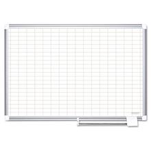 Grid Planning Board, 1 x 2 Grid, 48 x 36, White/Silver