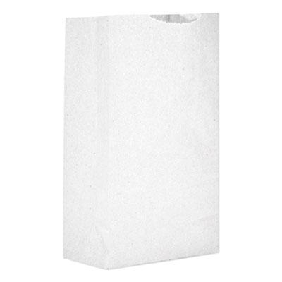 View larger image of Grocery Paper Bags, 30 lb Capacity, #2, 4.31" x 2.44" x 7.88", White, 500 Bags