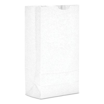 View larger image of Grocery Paper Bags, 35 lb Capacity, #10, 6.31" x 4.19" x 13.38", White, 500 Bags