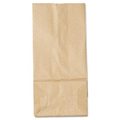 View larger image of Grocery Paper Bags, 35 lb Capacity, #5, 5.25" x 3.44" x 10.94", Kraft, 500 Bags