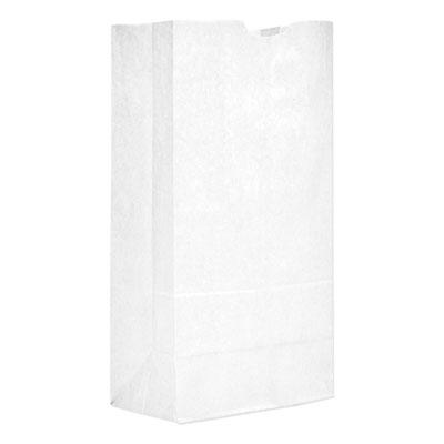 View larger image of Grocery Paper Bags, 40 lb Capacity, #20, 8.25" x 5.94" x 16.13", White, 500 Bags