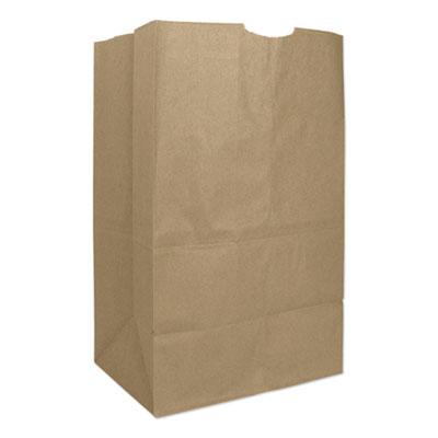 View larger image of Grocery Paper Bags, 50 lb Capacity, #20 Squat, 8.25" x 5.94" x 13.38", Kraft, 500 Bags