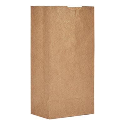 View larger image of Grocery Paper Bags, 50 lb Capacity, #4, 5" x 3.13" x 9.75", Kraft, 500 Bags