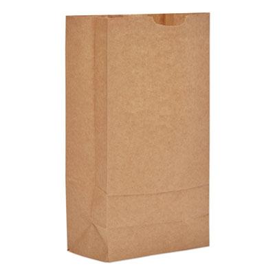 View larger image of Grocery Paper Bags, 57 lb Capacity, #10, 6.31" x 4.19" x 13.38", Kraft, 500 Bags