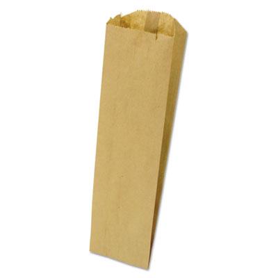 View larger image of Grocery Pint-Sized Paper Bags for Liquor Takeout, 35 lb Capacity, 3.75" x 2.25" x 11.25", Kraft, 500 Bags