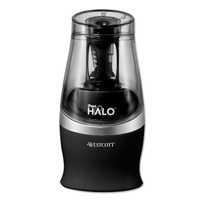 View larger image of Halo Colored Pencil Non-Stick Electric Sharpener, AC-Powered, 3.5" dia. x 6.75", Black/Silver