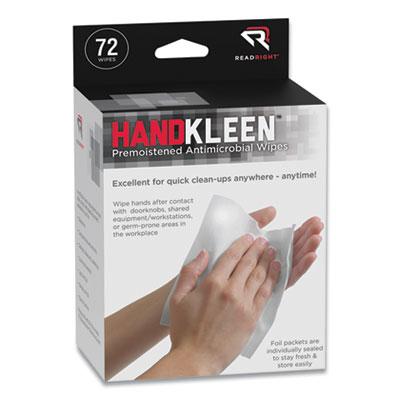 View larger image of HandKleen Premoistened Antibacterial Wipes, 7 x 5, Foil Packet, 72/Box