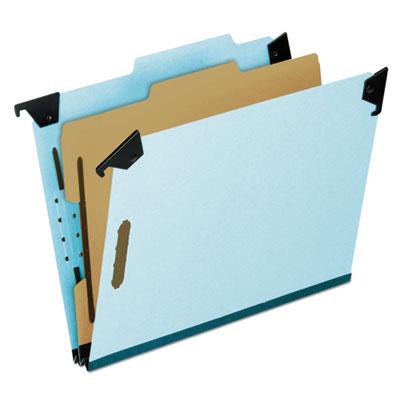 View larger image of Hanging Classification Folders with Dividers, Letter Size, 1 Divider, 2/5-Cut Exterior Tabs, Blue