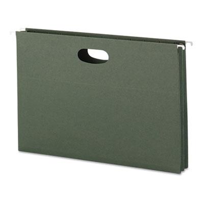 View larger image of Hanging Pockets with Full-Height Gusset, 1 Section, 1.75" Capacity, Legal Size, Standard Green, 25/Box