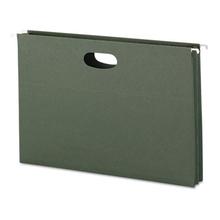 Hanging Pockets with Full-Height Gusset, 1 Section, 1.75" Capacity, Legal Size, Standard Green, 25/Box