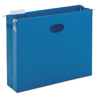 View larger image of Hanging Pockets with Full-Height Gusset, 1 Section, 3" Capacity, Letter Size, 1/5-Cut Tabs, Sky Blue, 25/Box