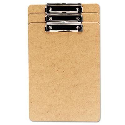 View larger image of Hardboard Clipboard with Low-Profile Clip, 0.5" Clip Capacity, Holds 8.5 x 14 Sheets, Brown, 3/Pack