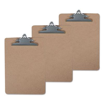 View larger image of Hardboard Clipboard, 1.25" Clip Capacity, Holds 8.5 x 11 Sheets, Brown, 3/Pack