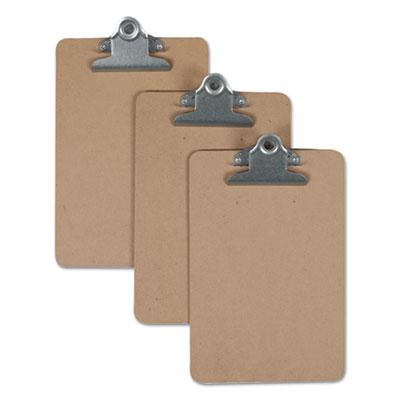 View larger image of Hardboard Clipboard, 0.75" Clip Capacity, Holds 5 x 8 Sheets, Brown, 3/Pack
