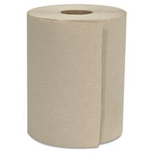 Hardwound Roll Towels, 1-Ply, Natural, 8" x 600 ft, 12 Rolls/Carton