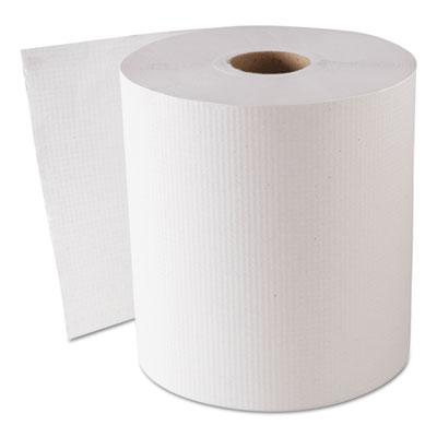 View larger image of Hardwound Roll Towels, White, 8" x 800 ft, 6 Rolls/Carton