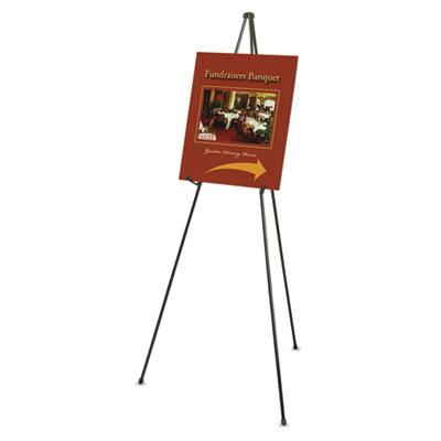 View larger image of Heavy-Duty Adjustable Instant Easel Stand, 25" to 63" High, Steel, Black