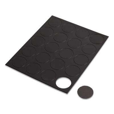 View larger image of Heavy-Duty Board Magnets, Circles, Black, 0.75" Diameter, 20/Pack