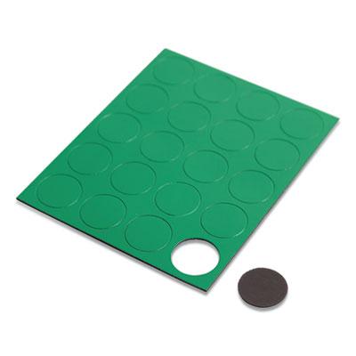 View larger image of Heavy-Duty Board Magnets, Circles, Green, 0.75" Diameter, 20/Pack