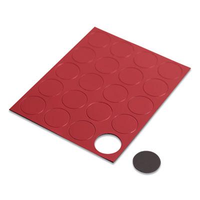 View larger image of Heavy-Duty Board Magnets, Circles, Red, 0.75" Diameter, 20/Pack