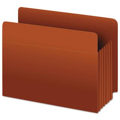 View larger image of Heavy-Duty End Tab File Pockets, 3.5" Expansion, Legal Size, Red Fiber, 10/Box