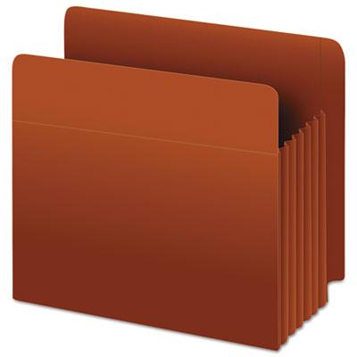 View larger image of Heavy-Duty End Tab File Pockets, 5.25" Expansion, Letter Size, Red Fiber, 10/Box