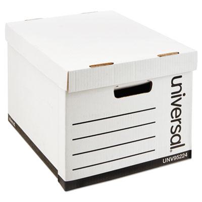View larger image of Heavy-Duty Fast Assembly Lift-Off Lid Storage Box, Letter/Legal Files, White, 12/Carton