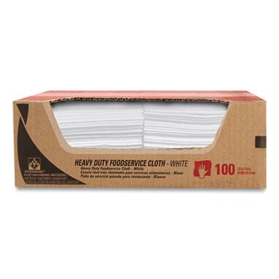 View larger image of Heavy-Duty Foodservice Cloths, 12.5 x 23.5, White, 100/Carton