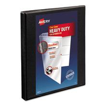 Heavy-Duty Non Stick View Binder with DuraHinge and Slant Rings, 3 Rings, 0.5" Capacity, 11 x 8.5, Black, (5233)