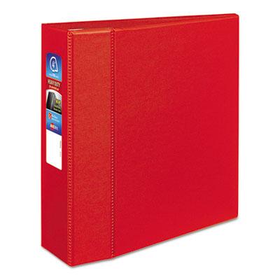 View larger image of Heavy-Duty Non-View Binder with DuraHinge and Locking One Touch EZD Rings, 3 Rings, 4" Capacity, 11 x 8.5, Red