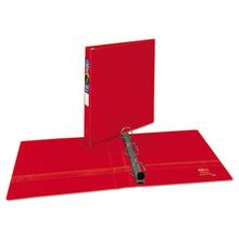 Heavy-Duty Non-View Binder with DuraHinge and One Touch EZD Rings, 3 Rings, 1" Capacity, 11 x 8.5, Red