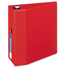Heavy-Duty Non-View Binder with DuraHinge, Locking One Touch EZD Rings and Thumb Notch, 3 Rings, 5" Capacity, 11 x 8.5, Red