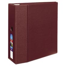 Heavy-Duty Non-View Binder with DuraHinge, Three Locking One Touch EZD Rings and Thumb Notch, 5" Capacity, 11 x 8.5, Maroon