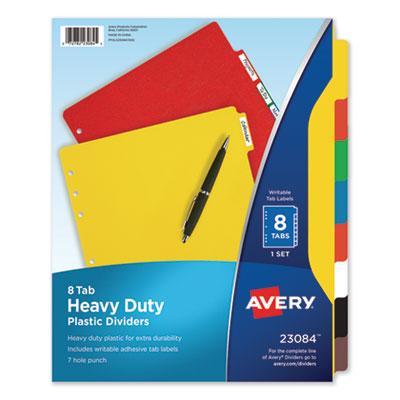 View larger image of Heavy-Duty Plastic Dividers with Multicolor Tabs and White Labels , 8-Tab, 11 x 8.5, Assorted, 1 Set