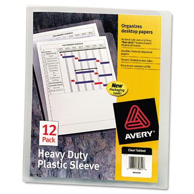 View larger image of Heavy-Duty Plastic Sleeves, Letter Size, Clear, 12/Pack