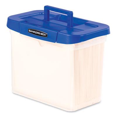 View larger image of Heavy-Duty Portable File Box, Letter Files, 14.25" x 8.63" x 11.06", Clear/Blue