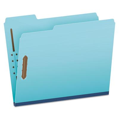 View larger image of Heavy-Duty Pressboard Folders with Embossed Fasteners, 1/3-Cut Tabs, 1" Expansion, 2 Fasteners, Letter Size, Blue, 25/Box