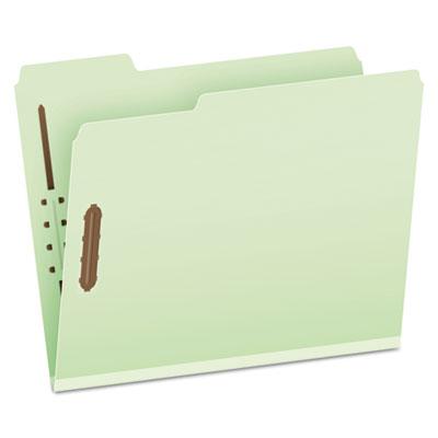 View larger image of Heavy-Duty Pressboard Folders with Embossed Fasteners, 1/3-Cut Tabs, 3" Expansion, 2 Fasteners, Letter Size, Green, 25/Box