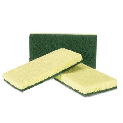 View larger image of Heavy-Duty Scrubbing Sponge, Yellow/Green, 20/Carton